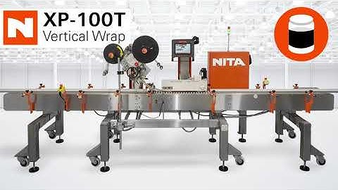 Horizontal Full Wrap Around Inline Label Application on Round Pharma Products with Roller Conveyor