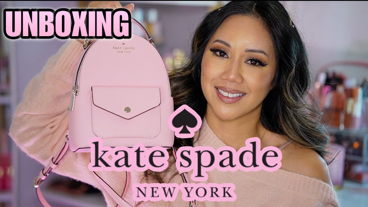 PINK KATE SPADE MINI BACKPACK - KATE SPADE MINI BACKPACK UNBOXING (MITTEN  PINK) PINK MINI BACKPACK - YouTube