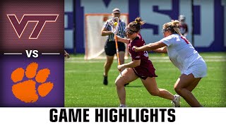 Virginia Tech vs. Clemson Game Highlights | 2024 ACC Women's Lacrosse