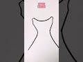 How to Draw a Dress || #shorts #paint #art #artchallenge #draw #drawing