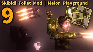 Camo Skibidi Toilets And More! | Skibiditoilet Mod| Melon Playground