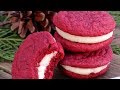 Red Velvet Cookies w/ Cream Cheese Filling! (Kin's Cookie Collab!)