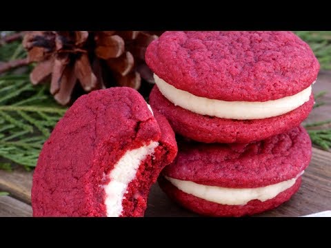 Red Velvet Cookies w/ Cream Cheese Filling! (Kin's Cookie Collab!)