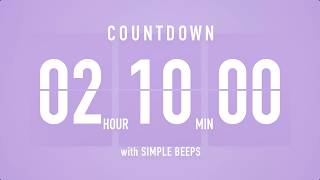 Information 2 Hour 10 Minute Countdown Timer ⏳ Flip Clock with Bell Alerts 💜🔔 Update
