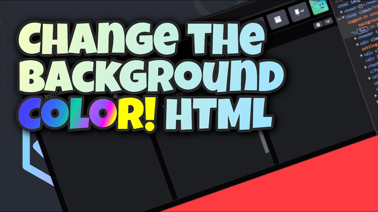 How to change the background color in HTML?! Quick Tutorial - YouTube