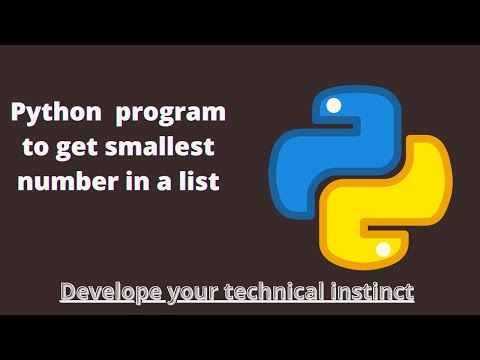 smallest element in a list |  How to find smallest number(min) in a list | smallest number