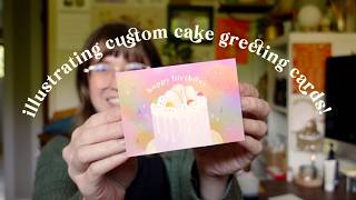 DREAM ILLUSTRATION COLLAB 🍰 partnering with favourite local bakeshop to make custom greeting cards!