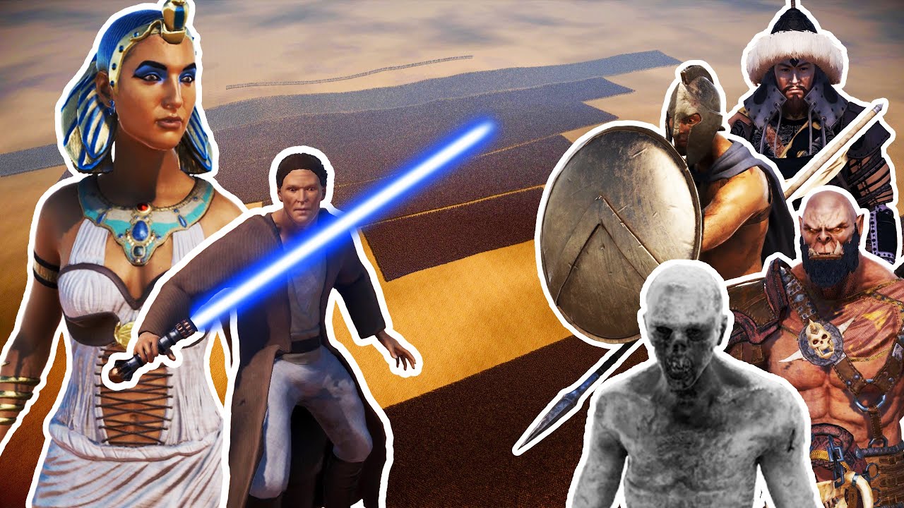 20 MILLION ZOMBIES, ORCS, MONGOLS, SPARTANS vs 150,000 JEDI + 1,000 CLEOPATRA | UEBS 2