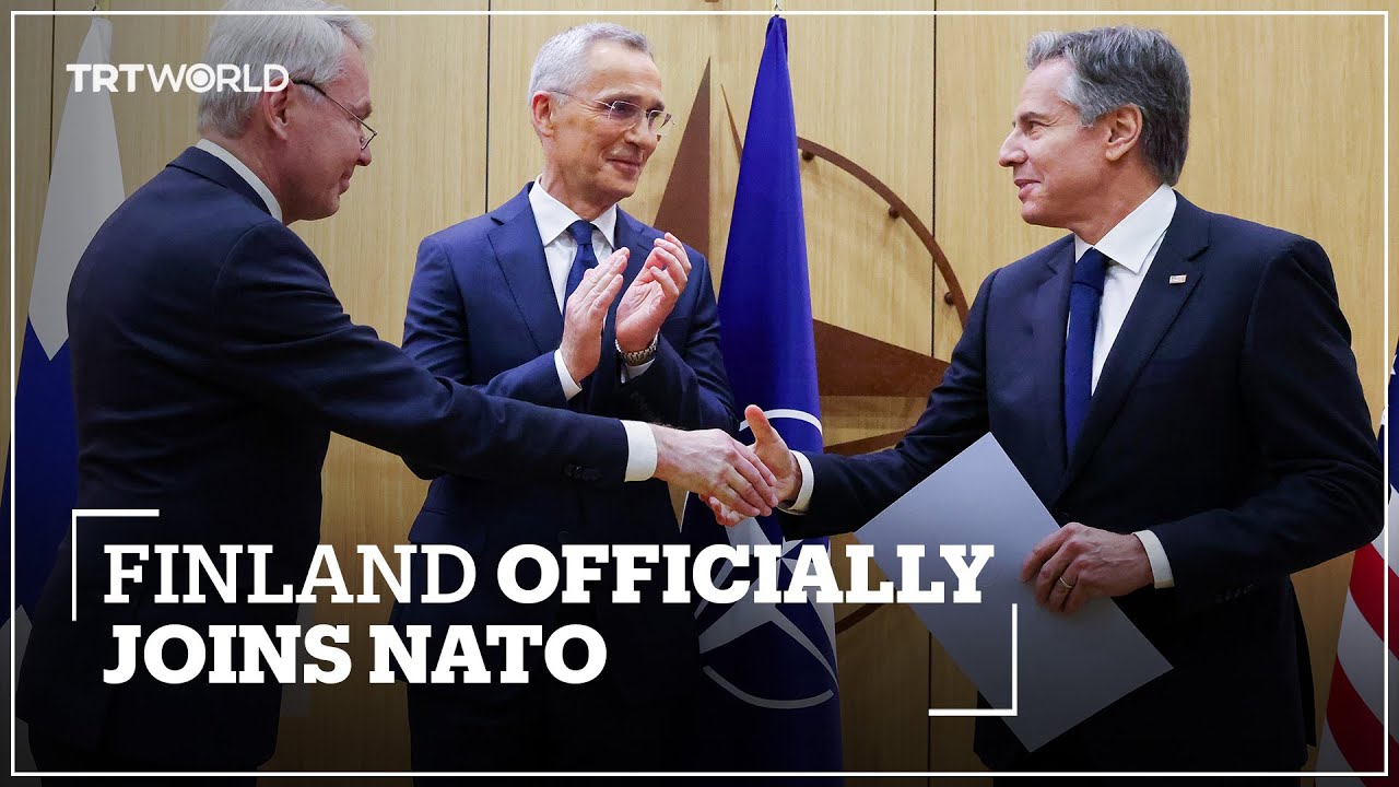 Finland becomes 31st member of the NATO military alliance - YouTube