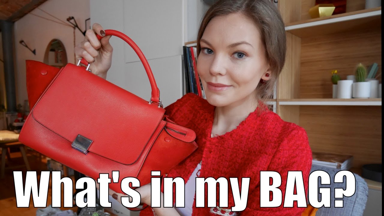Whats in my bag - Celine trapeze |TheMoments