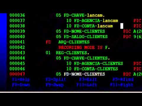 demonstracao curso de cobol aula18 cobol balance line ibm mainframe