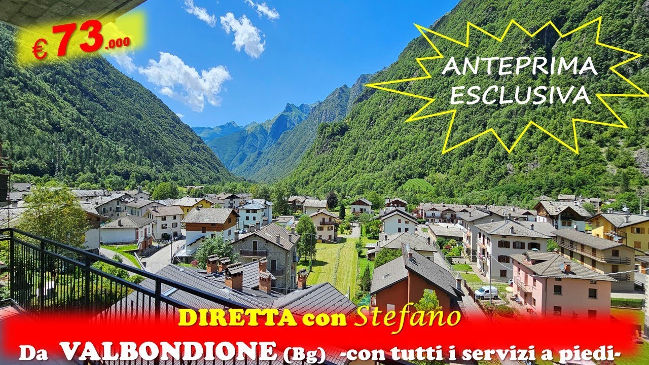 ALTA VALLE SERIANA - VALBONDIONE (BG), con tutti i servizi raggiungibili a piedi a €73.000