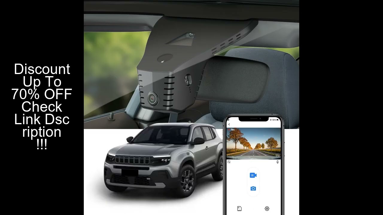 FITCAMX Dash Cam for Jeep Avenger 2023 2024 2025, 4K OEM Integrated Car DVR Camera, Plug & Play, Eas