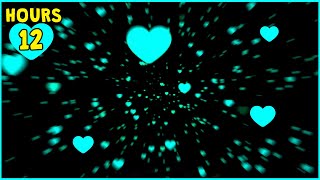Neon Led Lights Hearts | Blue Heart Background Video Loop, Animated Background, Abstract background