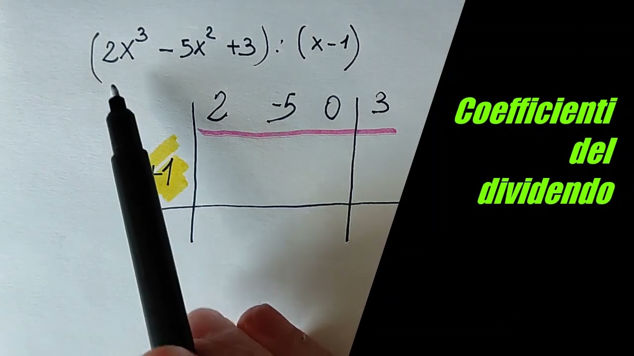 Algebra 23- Divisione con la regola di Ruffini