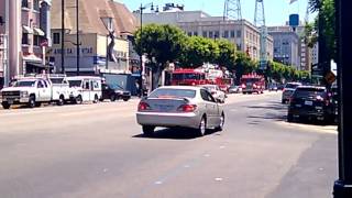 Lightforce 27 responding code 3 on Hollywood Boulevard