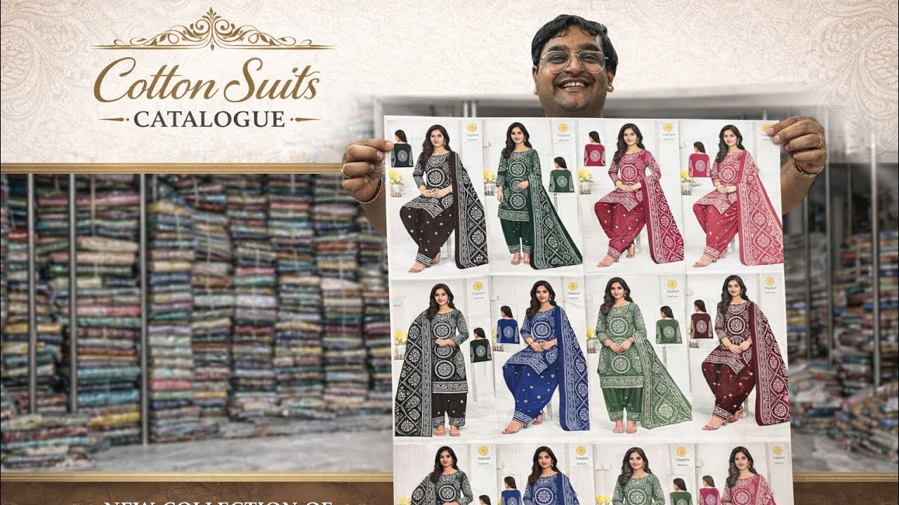 Cotton Catlogues Suits Collection Surat,Surat suit wholsale market #suratsuit #cottonsuitwholesale 