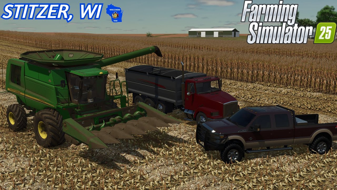 I Use Our NEW STS Combine To Harvest Our Wisconsin Corn!!! FS25 - YouTube