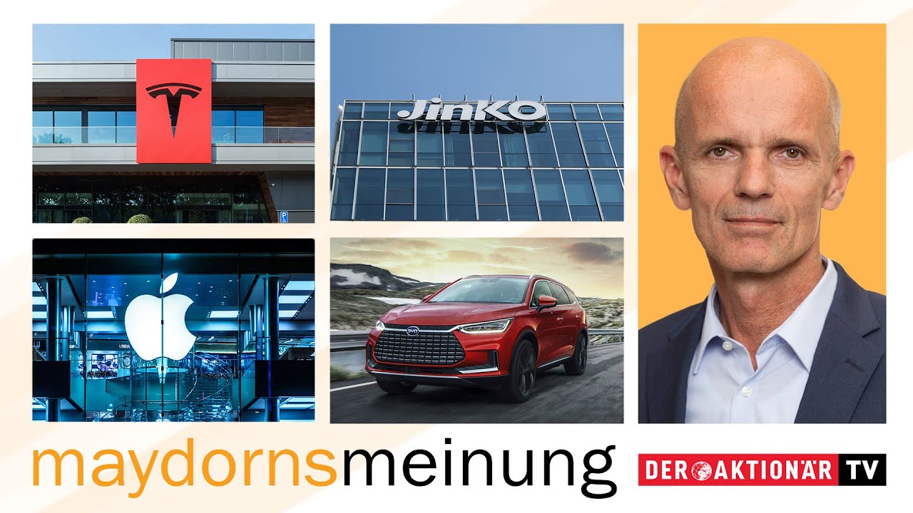 Maydorns Meinung Tesla, BYD, NIO, Apple, Block, Jinko, Fluence, Stem