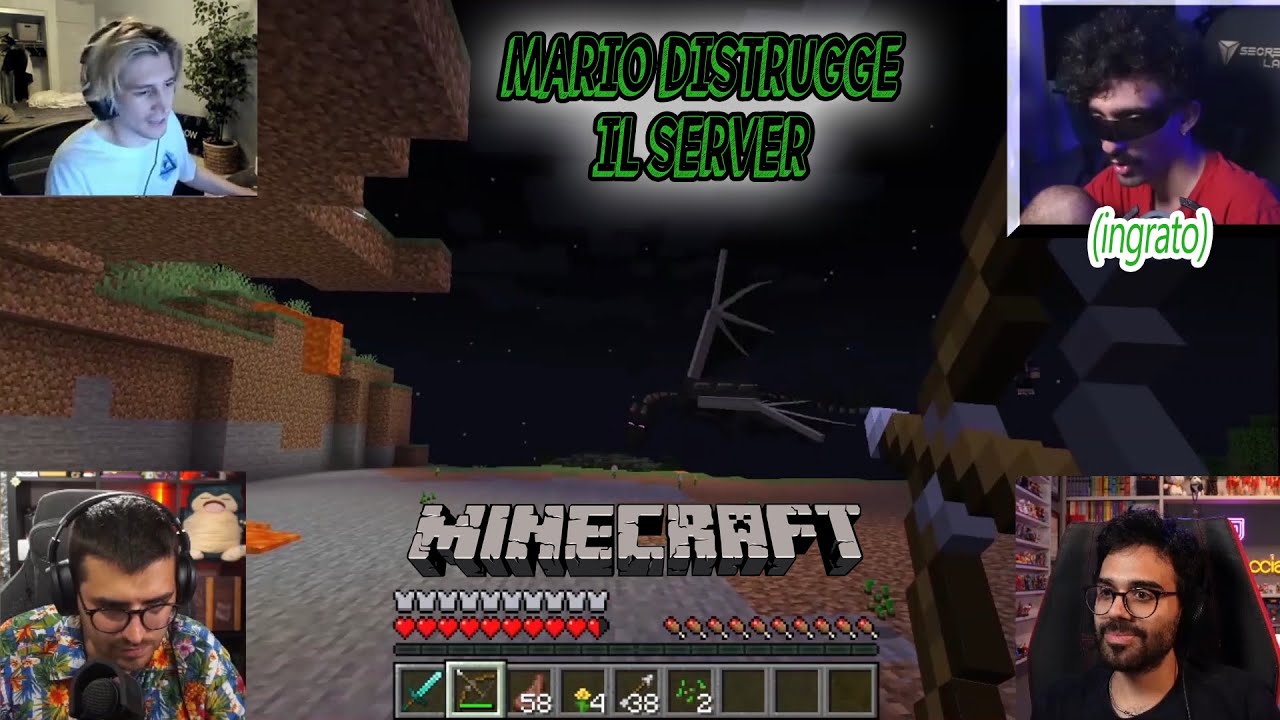 Dario tortura Mario su Minecraft