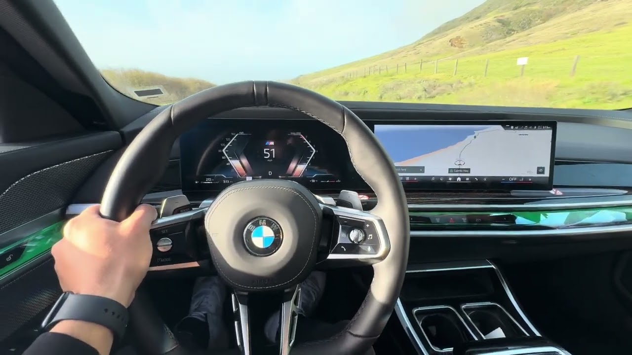 Big Sur Views, Beach and Mountain Road Drive in a 2025 BMW 740i | Relaxing Coastal POV
