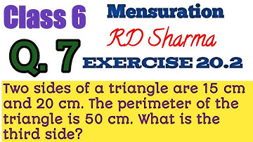 class 6 ex. 20.2 Q. 7 | mensuration |rd sharma maths