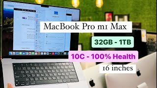  MacBook Pro m1 Max 2021, 16inches 32GB-1TB- 100% Health - YouTube