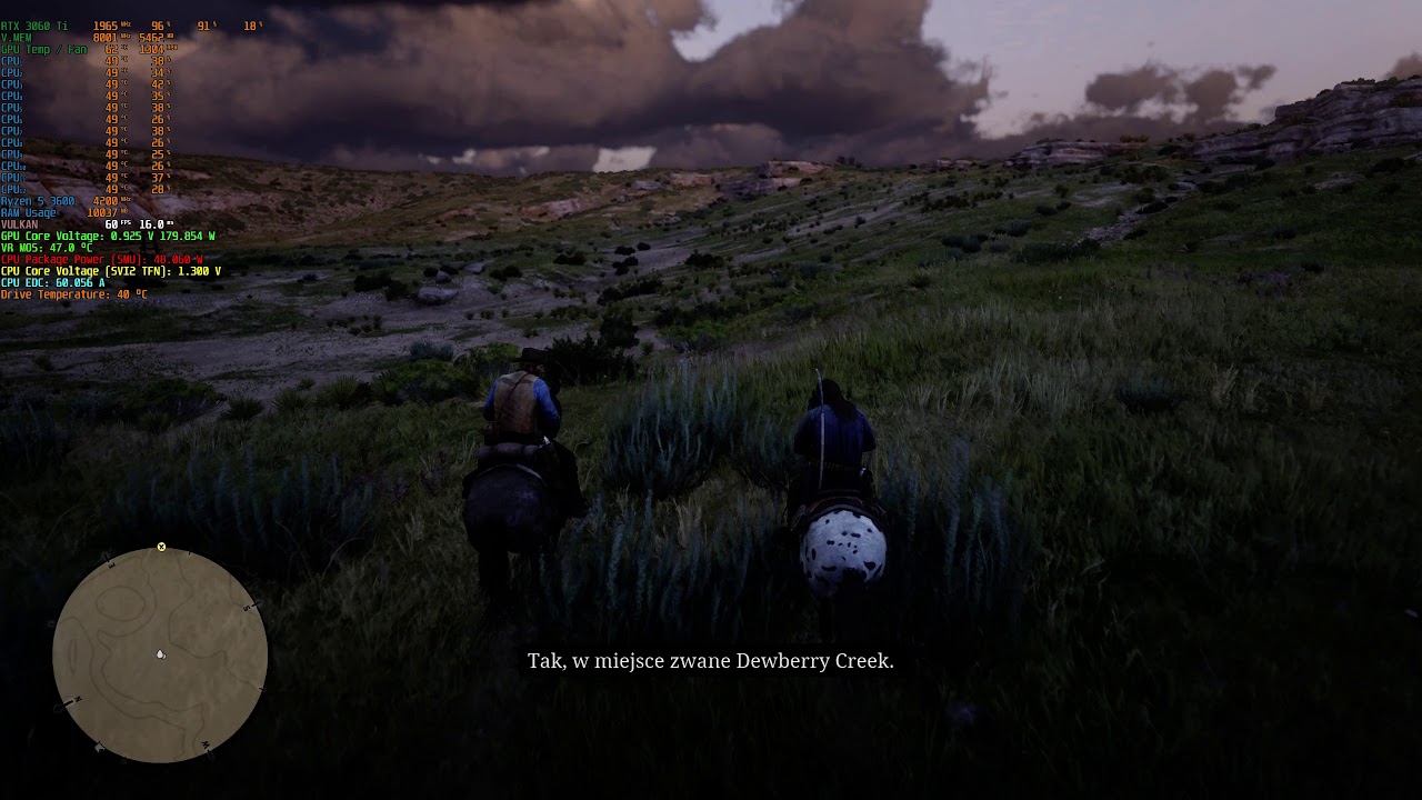Red Dead Redemption 2 r5 3600 RTX 3060 Ti 1440p ultra