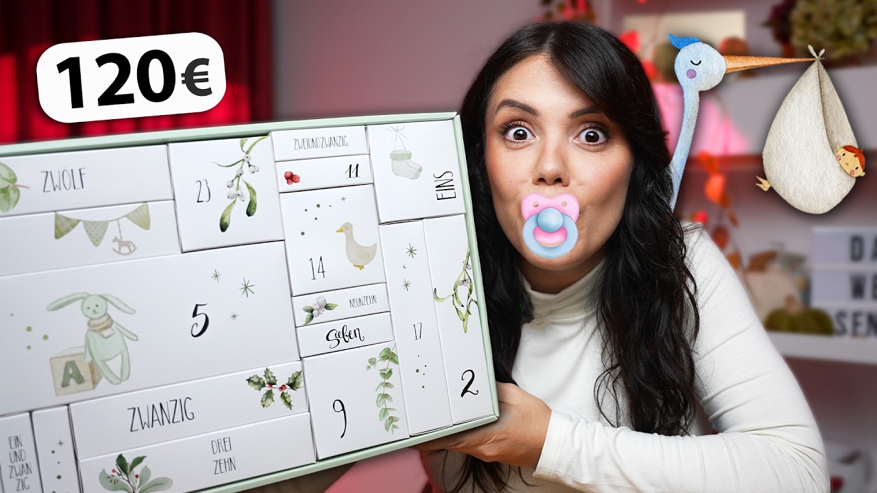 Eine Schwangere testet den Schwangerschaft Adventskalender 2025!