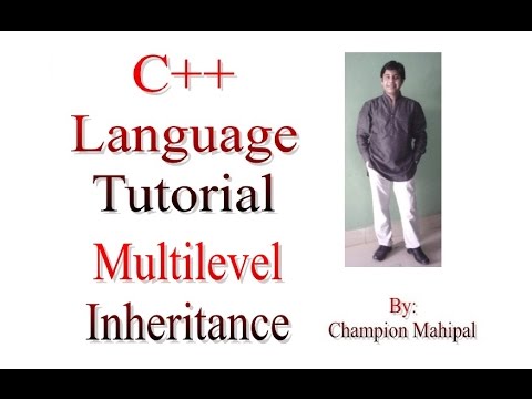 C++ Programming  Language Tutorial 68 Multilevel Inheritance with example