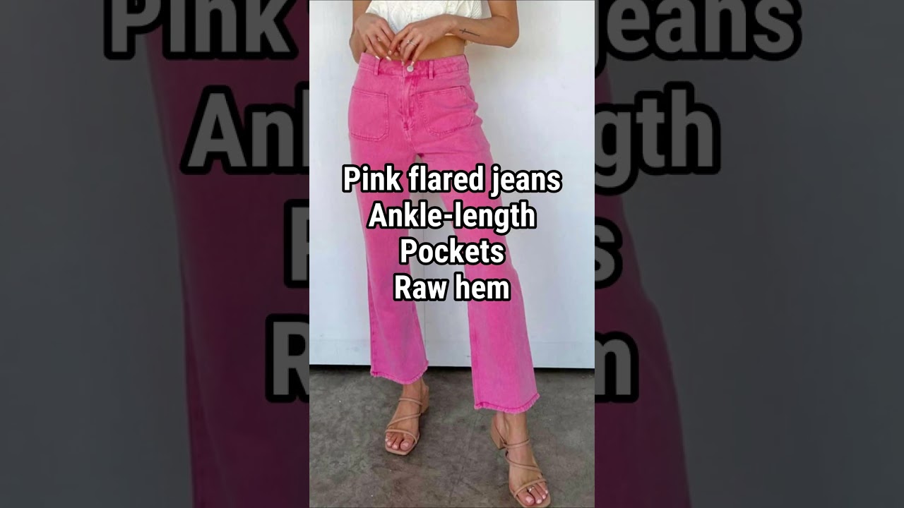 🌸🌸🌸Pink Ankle Length Flare Jeans🌸🌸🌸