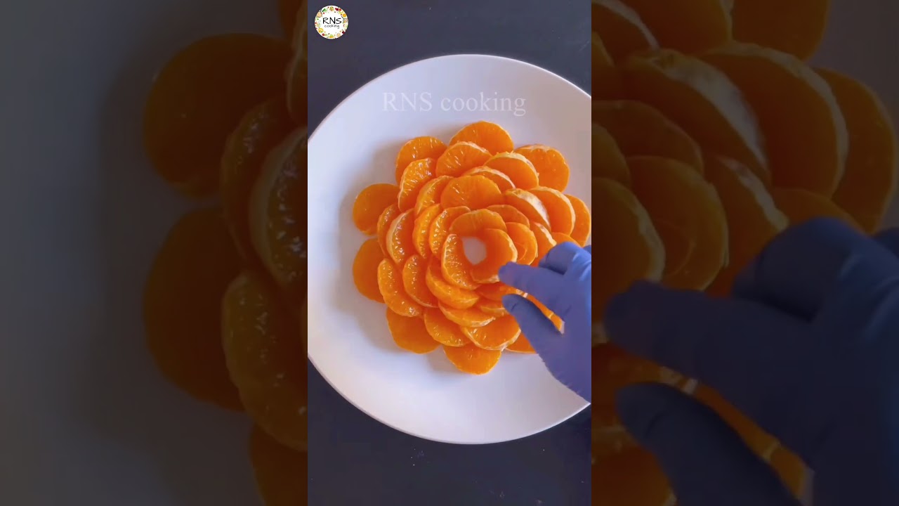 Easy Orange Flower Decoration / #shorts #decoration #fruit