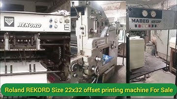 Roland REKORD Size 22x32 offset printing machine For Sale NadeemYousaf AllPrinting Machines Saler