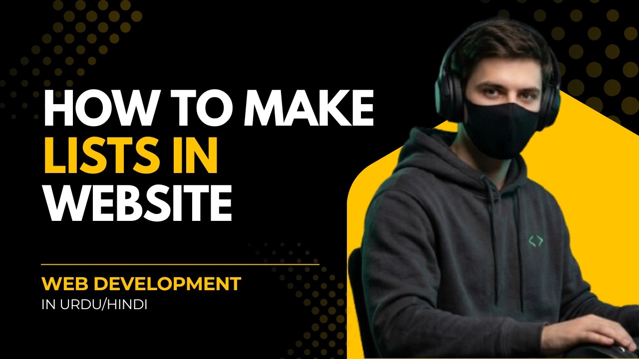 HTML Lists Tutorial for Beginners | Web Development Course in Urdu ...