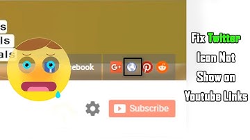 Twitter Icon Not Show In Youtube Links Fix