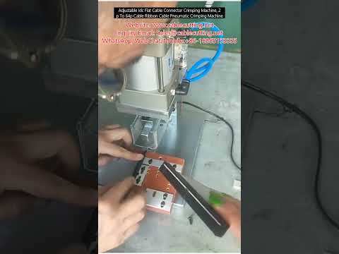Adjustable IDC Flat Cable Connector Crimping Machine, 2P to 64P Ribbon Cable Pneumatic Crimping Tool
