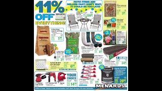 Menards 11% OFF Everything! Ad Free After Rebates & Deals 03.30.2022-04.09.2022-Week 7