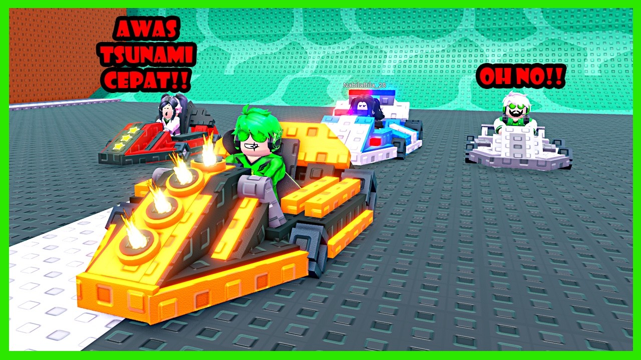 Aku Beli Go Kart Tercepat Untuk Selamatkan Diri Dari Tsunami - Roblox +1 Speed Go Kart Escape