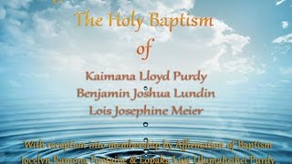 Baptisms-  April 26, 2015