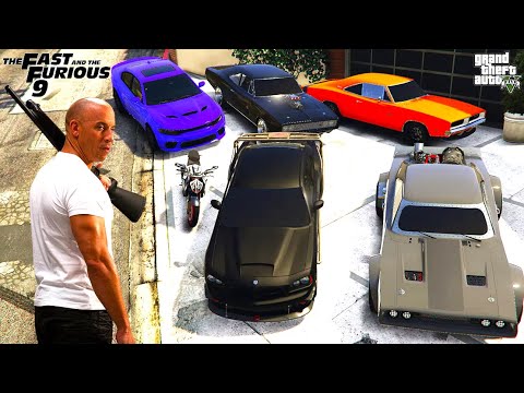 GTA 5 - Stealing Fast And Furious 'Dominic Toretto'  Cars with Franklin! (Real Life Cars #63)