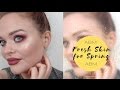 Fresh Spring Skin Makeup Tutorial | Soft Red Smokey Eye