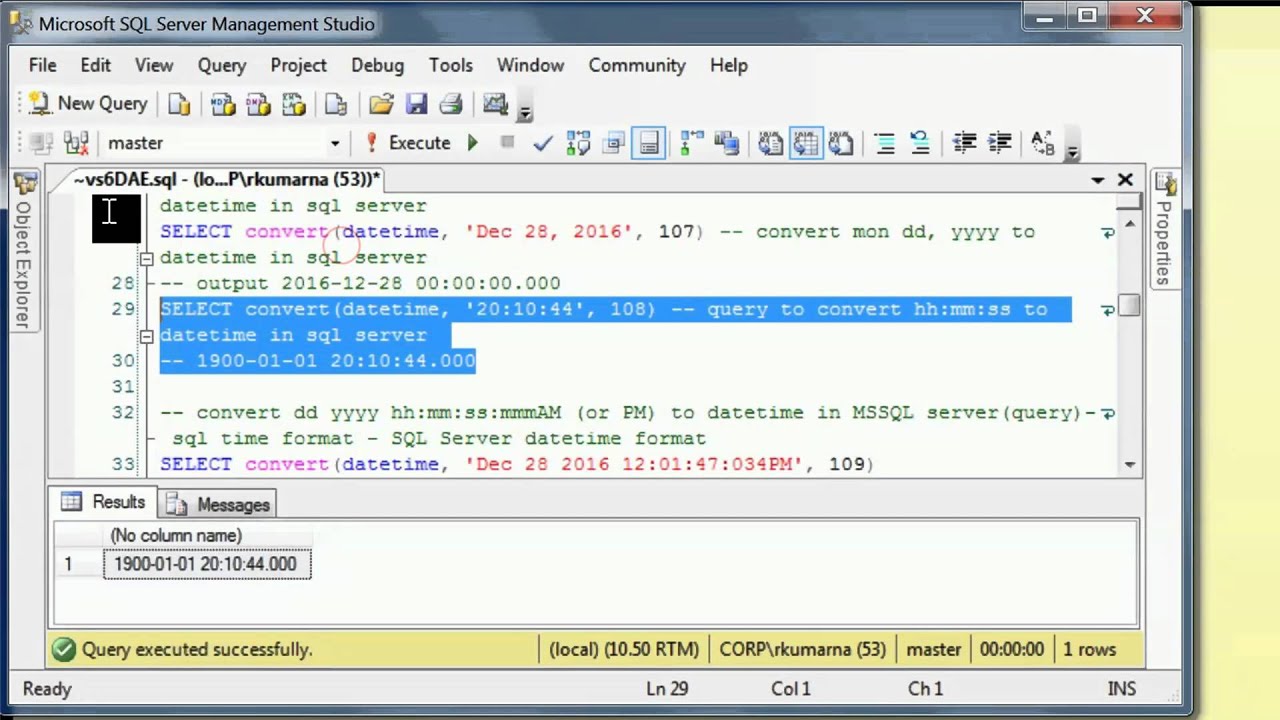 How to convert string to datetime in sqlserver with Queries - YouTube