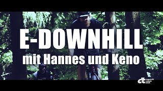 Keno wagt sich mit einem Elektro-Enduro-Bike auf einen Downhill-Tra...