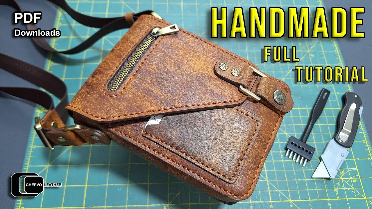 Make a Stylish Cowhide Leather Bag with Simple Tools — No Experience Needed- Free PDF