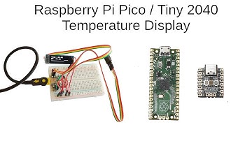 Raspberry Pi Pico / Tiny2040 Temperature Sensor using I2C and OLED display