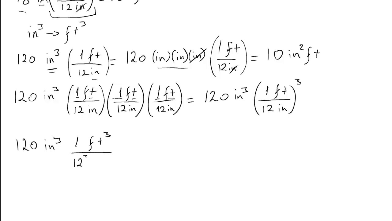 Unit Conversion: Square and Cubic Units - YouTube