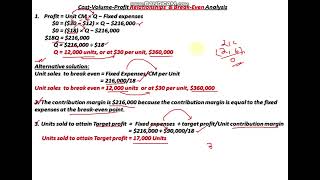 Cost Volume Profit Analysis | Break-Even Analysis | Target Profit | Margin Of Safety | CM Ratio |