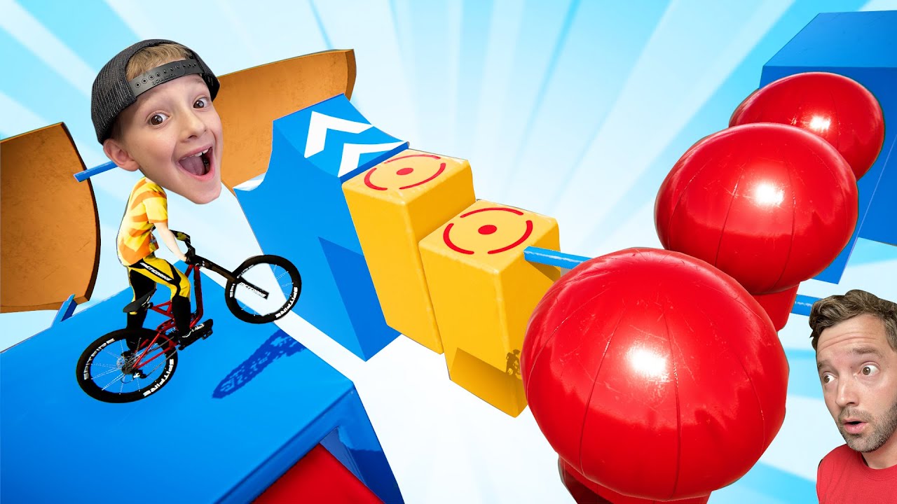 FATHER SON BIKE VIDEO GAME! / IMPOSSIBLE Bike Park 2! YouTube