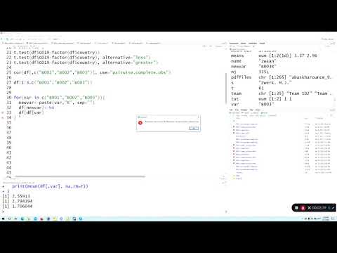 R: Recode vars - for loop