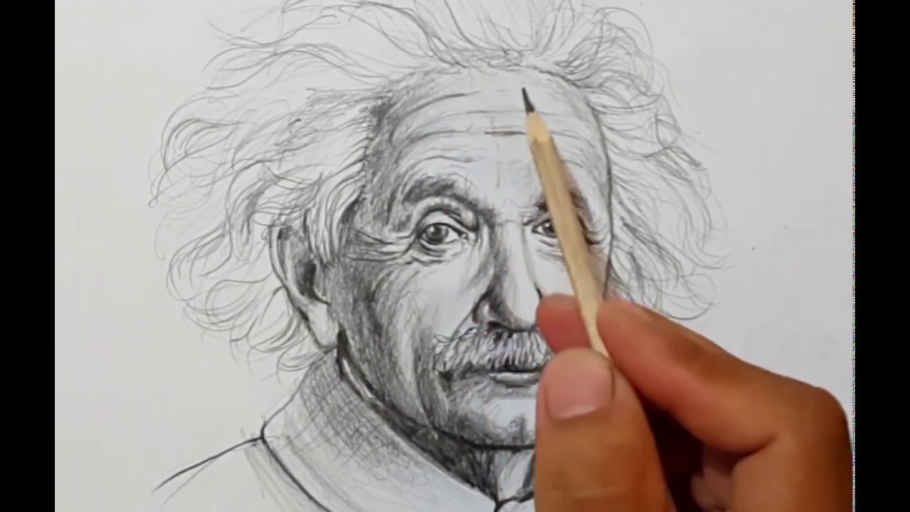 Drawing Albert Einstein - YouTube